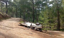 Gazipaşa’da şarampole uçan otomobilin sürücüsü yaralandı