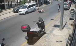 Bodrum’da aracın çarptığı yaşlı adam yaralandı: Kaza anı kamerada