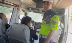 Bursa’da yolcu minibüsüne trafik denetimi
