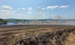 Çanakkale’de tarım arazisinde yangın