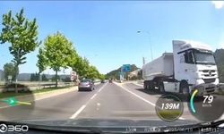 Çılgın kamyoncu otobanda tersten gitti