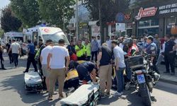 Otomobille motosiklet çarpıştı: 2 yunus polisi yaralı