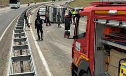 Van’da kamyonet yan yattı: 1 yaralı