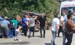 Düzce’de römork devrildi: Çok sayıda yaralı var