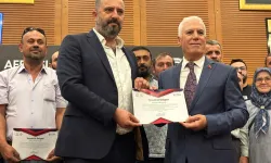 Bursa'da yangınla mücadele eden kahramanlara teşekkür belgesi
