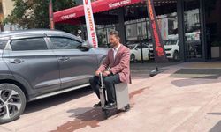 Başkentte scooter valizle paket servisi