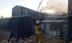 İşçi konteynerinde çıkan yangın kontrol altına alındı