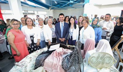 Bayraklı’da kadın eliyle üretilen sanat sergilendi