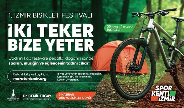 İzmir’in ilk Bisiklet Festivali başlıyor! “İki Teker Bize Yeter”