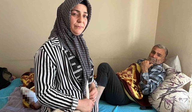Şeker hastası Muzaffer Amca İzmir Buca’da acı içinde yardım bekliyor
