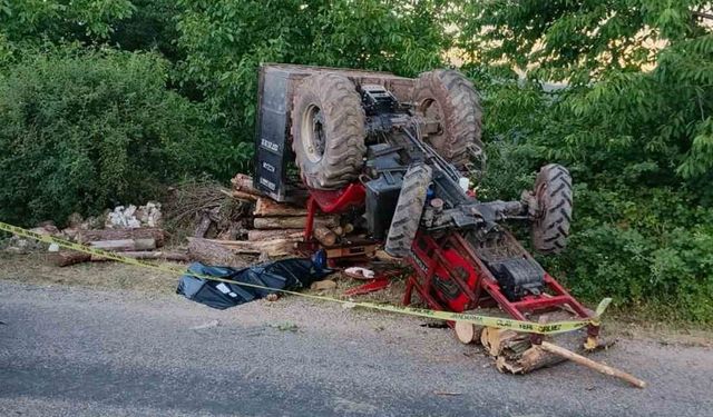 Bolu’da feci kaza... Kontrolden çıkan traktör devrildi: 1 ölü, 2 yaralı