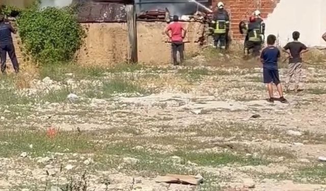 Elazığ’da odunluk yangını söndürüldü