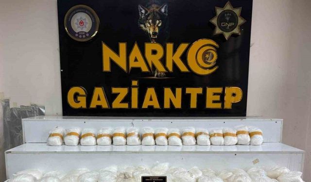 Gaziantep’te 58 kilo metamfetamin ele geçirildi