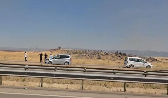 Gaziantep’te anız yangını maddi hasarlı kazaya neden oldu