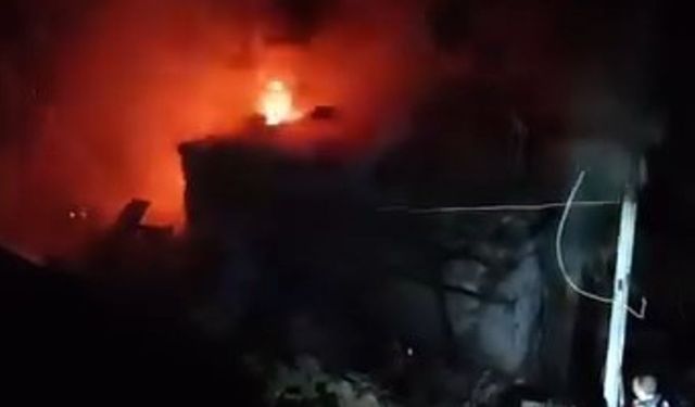 Ormanlık alanda çıkan yangın eve sıçradı