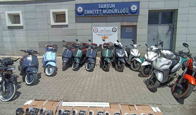 Samsun merkezli 6 ilde "motosikletlerde usulsüz silindir hacmi artışı" operasyonu: 12 gözaltı