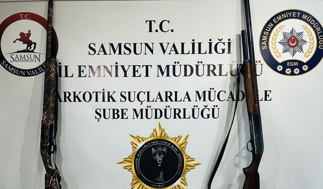 Samsun’da 5 tabanca ele geçirildi: 2 gözaltı