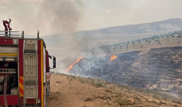 Şanlıurfa’daki orman yangınına havadan ve karadan müdahale ediliyor
