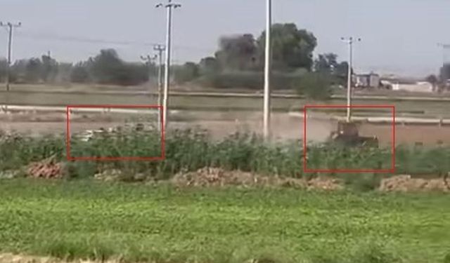 Trafik polisi tarlada traktör kovaladı