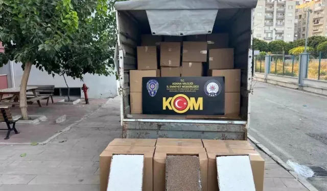 Adana’da 1 milyon 650 bin kaçak sigara ele geçirildi