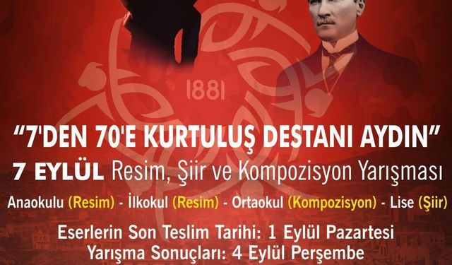 Başkan Çerçioğlu'ndan 7 Eylül temalı ödüllü yarışma