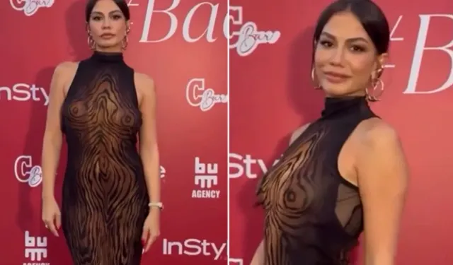 Demet Özdemir elbisesiyle kırmızı halıda dikkat çekti