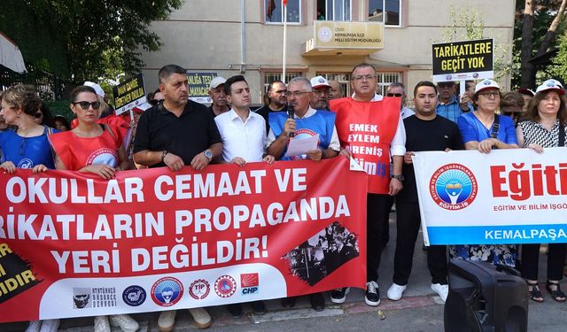 Kemalpaşa’da tarikat tepkisi: “Laik Eğitimden Vazgeçmeyeceğiz”