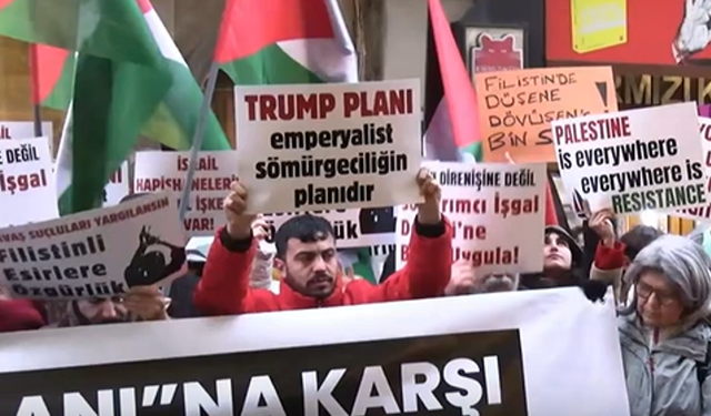 Filistin Eylem Komitesi Trump'ın Gazze planını protesto etti