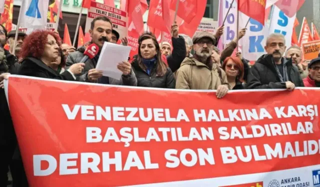 Ankara'da ABD'nin Venezuela operasyonuna protesto