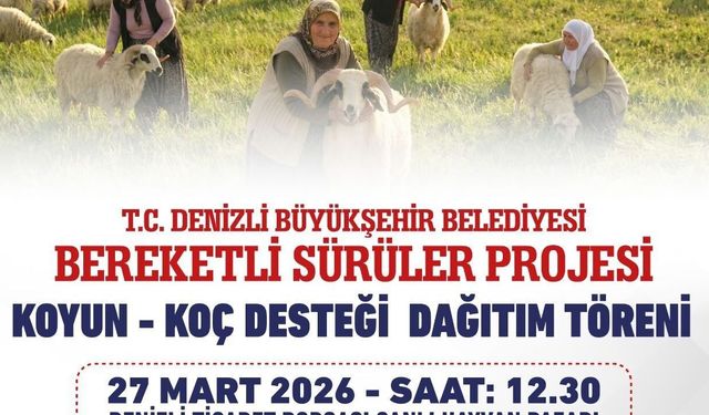 'Bereketli Sürüler Projesi' kapsamında yüzlerce üreticiye damızlık desteği