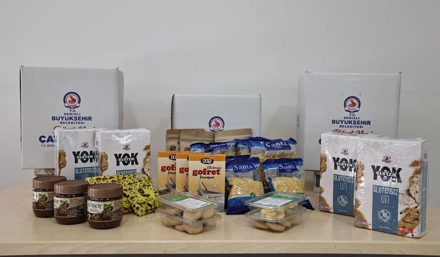 Denizli Büyükşehir'in glütensiz gıda paketleri sahiplerine ulaştı