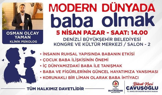 Denizli Büyükşehir'den babalara özel seminer