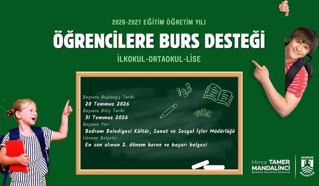 Bodrum Belediyesinden Öğrencilere Burs Desteği