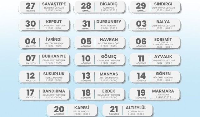 Can Dost Temmuz-Ağustos Takvimi belli oldu