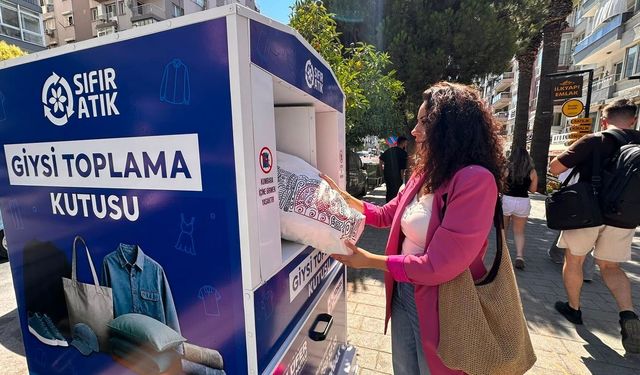 Konaklıların eski giysileri geri dönüşüme gidiyor