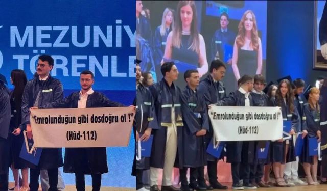 Yeditepe'den ayet pankartı açıklaması