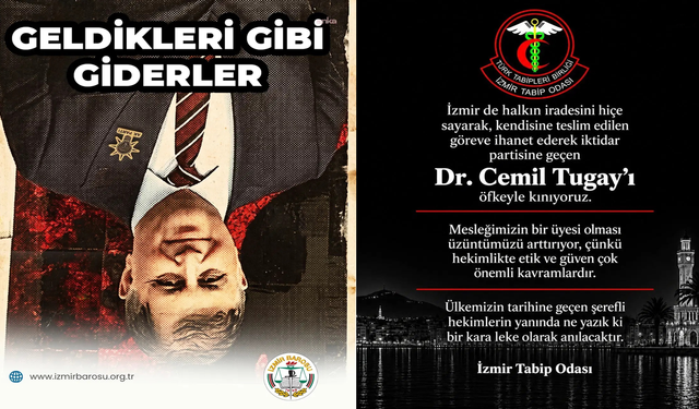 İzmir Barosu ve Tabip Odası'ndan Tugay'a tepki