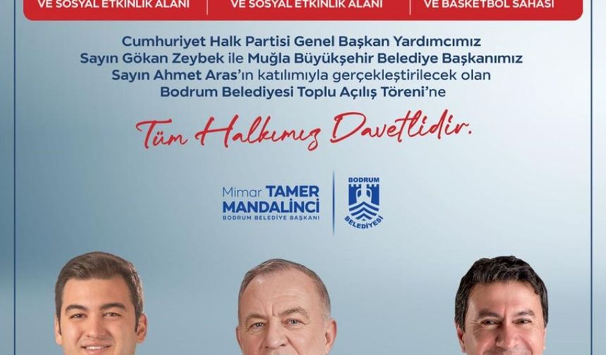 Bodrum Belediyesinden toplu açılış töreni