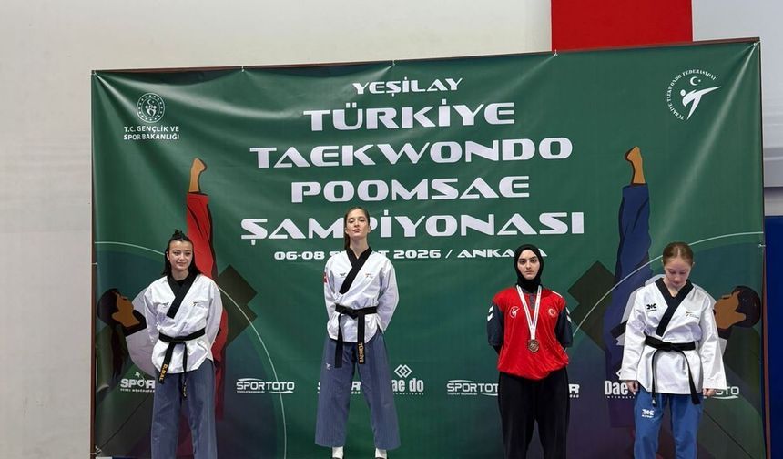 Edremit'in gururu Ecrin Yanıt'tan Türkiye Şampiyonluğu