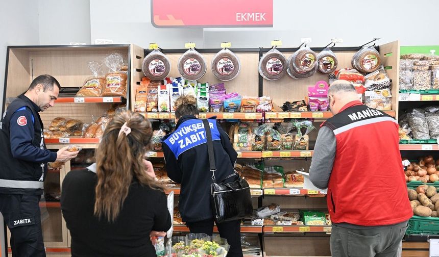Manisa Büyükşehir'den marketlerde sıkı gıda denetimi
