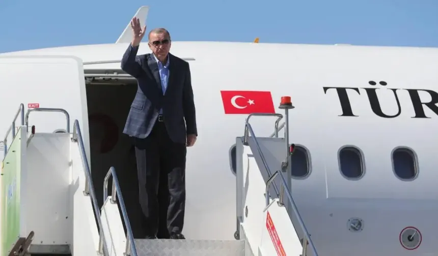 Cumhurbaşkanı Erdoğan zirve için Bişkek'e gitti