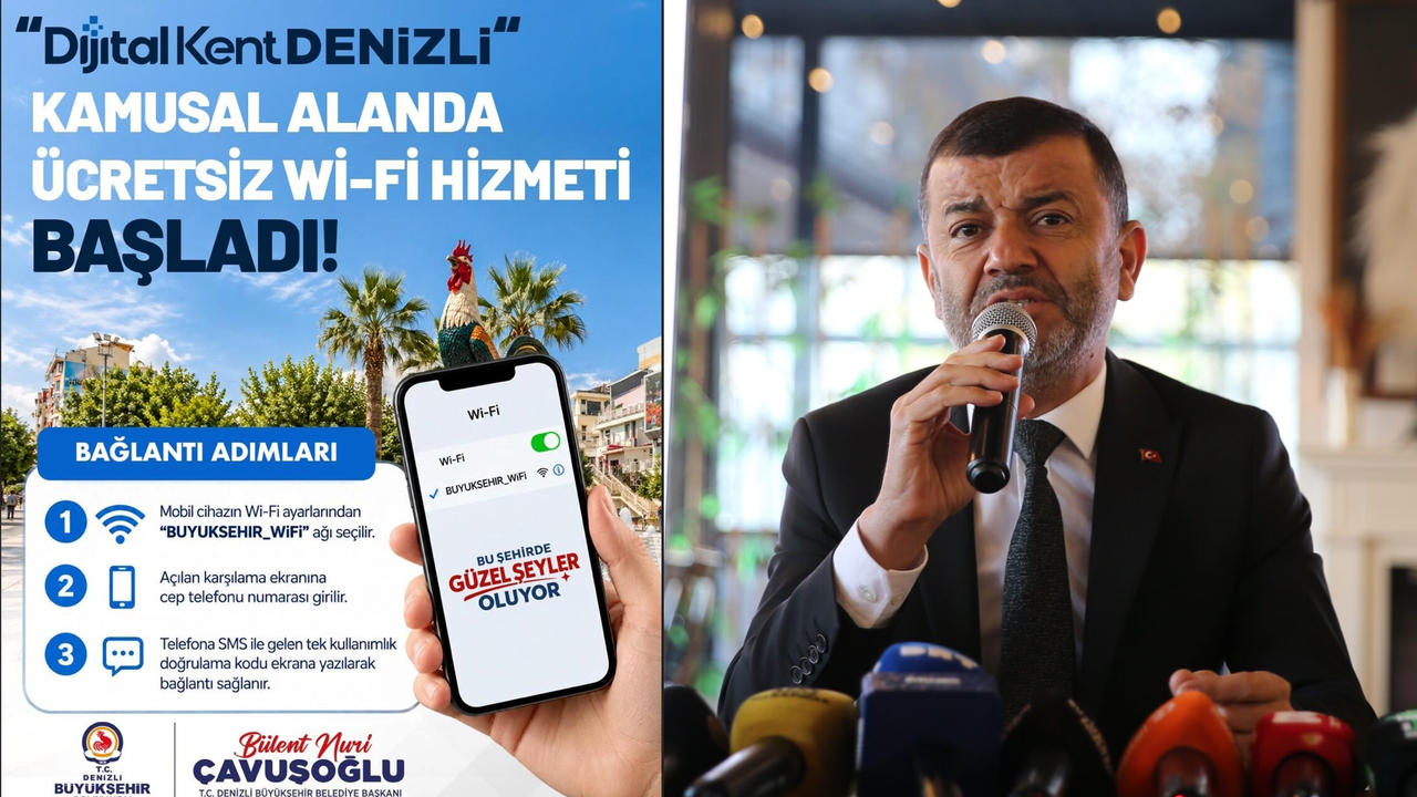 Büyükşehir'den Denizli'ye ücretsiz ve güvenli internet