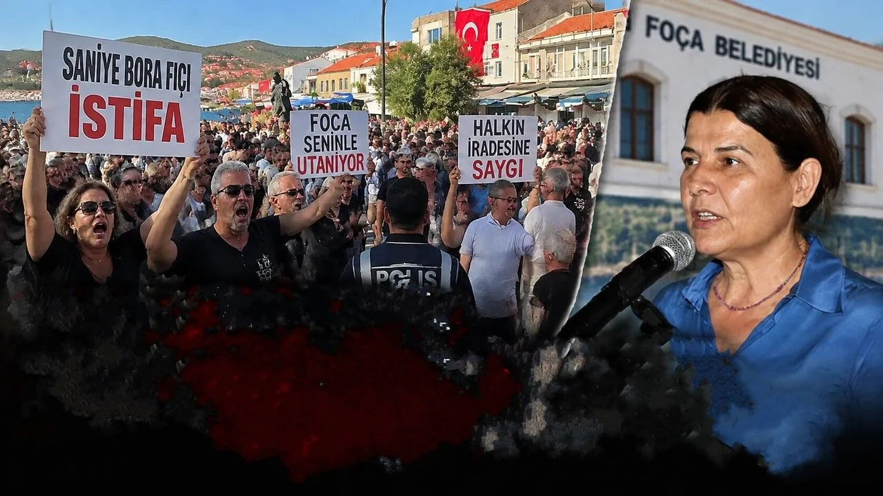 Foça dün istifa sesleriyle ve protestolarla inledi